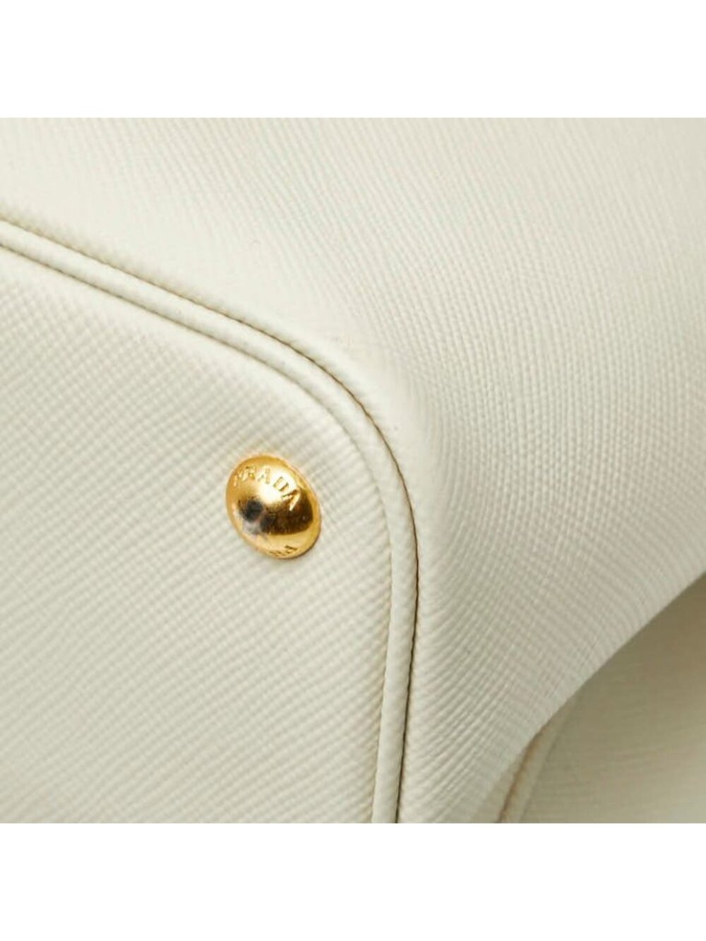 Prada Cuir Double Tote White Ivory Saffiano Leather - Picture 4 of 10
